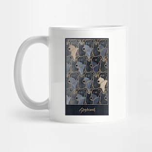 Greyhounds elegant artwork Mug